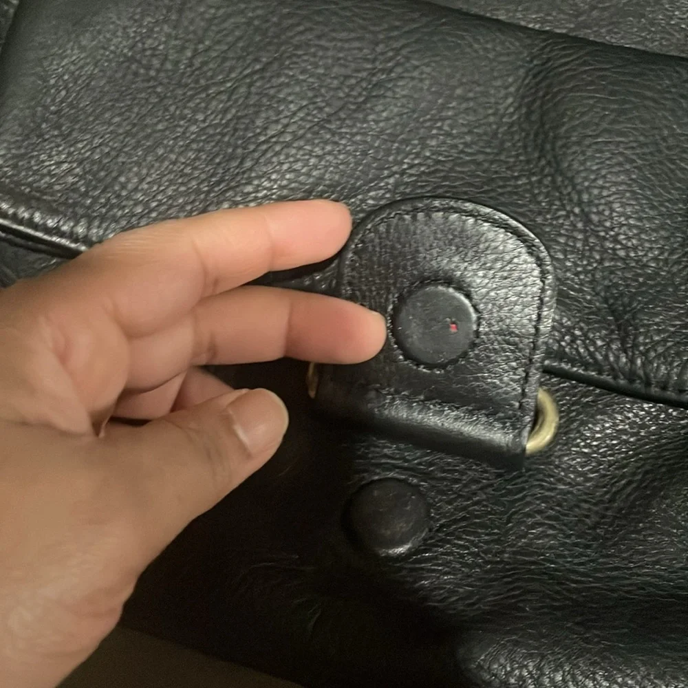 Ugg black pebbled leather hobo purse